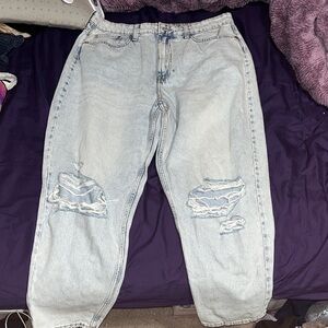H&M &Denim Distressed Blue Jeans